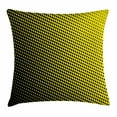 thumbnail image 1 of Yellow Decor Throw Pillow Cushion Cover, Ombre Themed Yellow Background with Black Dots from Big to Small Artwork, Decorative Square Accent Pillow Case, 20 X 20 Inches, Yellow and Black, by Ambesonne, 1 of 2