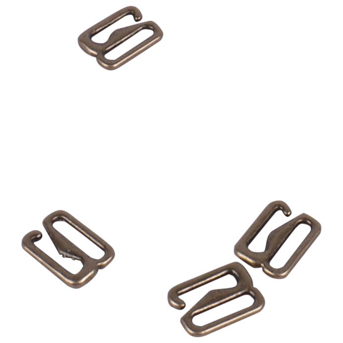 Porcelynne Antiqued Gold Metal Alloy Replacement Bra Strap Hook 3/8