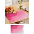 thumbnail image 6 of Valentines Placemats Rosy Pink Ombre Geometric Place Mats for Dining Room Dinner Table Abstract Ocean Washable Table Mats Kitchen Decorations Set of 6, 6 of 6