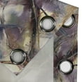 thumbnail image 4 of Ambesonne Abstract Modern Art Grommet Curtain, Exotic Design, 50"x108", Plum Sepia and Mustard, 4 of 5