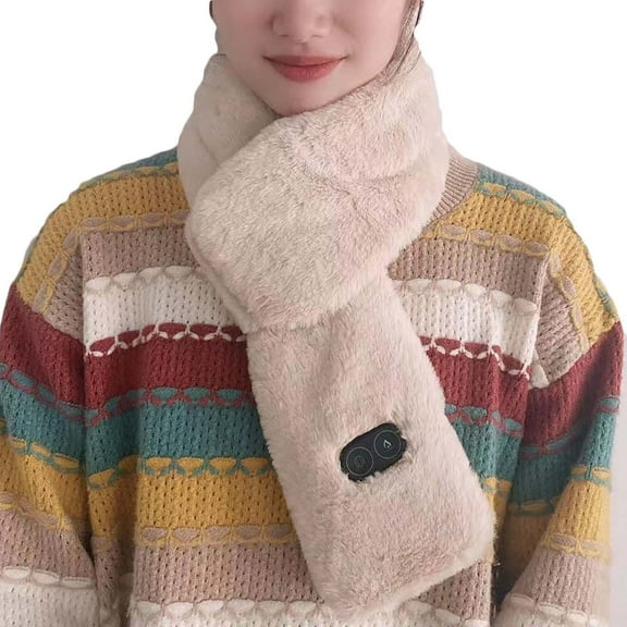 Black and Friday Clothing Sales Idoravan Heated Scarf Rechargeable,Smart USB Charging Neck and Shoulder Winter Cold Protection and Warm Heating Men and Women Scarf Khaki