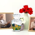 thumbnail image 6 of JAGASY Sunflower Miniature Urn for Father, White Mini Keepsake Urns for Human Ashes, Sunset Sunflower Field Decorative Urns for Mother, Handmade Cremation Urn for Parents, (3 Inch), 6 of 7