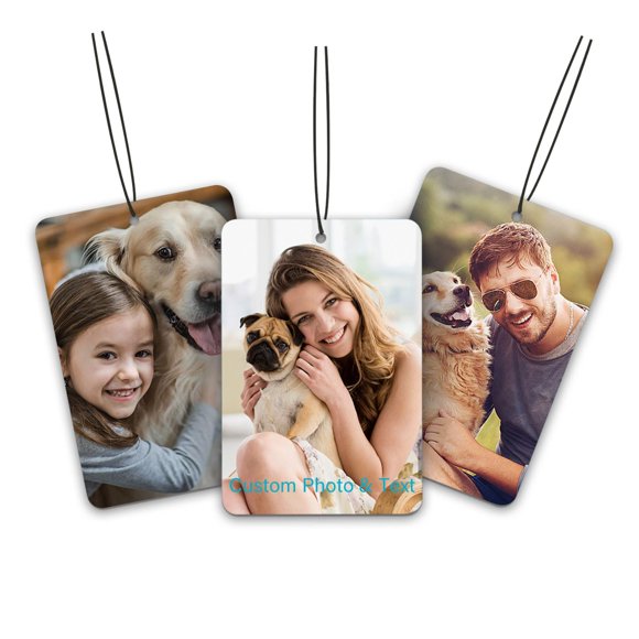 Ambientador YESTIME personalizado de doble cara, paquete de 2 con foto