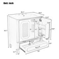 thumbnail image 2 of 30-Inch Bathroom Vanity with Sink, Vintage Multi-functional Bathroom Sink Cabinet with Soft-Closing Door, Drawer and Storage Shelf, Freestanding Dark Green Bath Vanity, 2 of 9