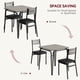 thumbnail image 4 of Three-piece kitchen y dining set para two: square wood top, cushioned sillas, ideal para para small apartment spaces - gray, 4 of 10