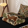 thumbnail image 5 of catabedysis Rustic Camo Camping Zipper Twin Comforter Sets with Fitted Sheet and 2 Pillowcases,Jungle Animal Deer Bear Zipper Bedding Set For Boys,Green Brown,Black Reversible,4-Piece, 5 of 7
