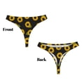 thumbnail image 3 of Balery Sunflowers Tangas de Algodón para Mujer con Estampado – Ropa Interior Sexy, Transpirable, G-string-XX-Large, 3 of 6