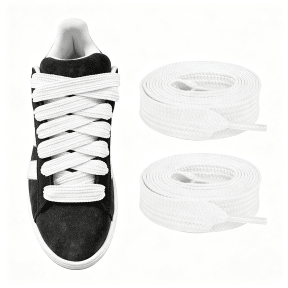 BZCOE 16Mm Thick Shoe Laces for 00S Sneakers,5/8" Wide Fat Skate Shoelaces Replacement Laces Non-Slip Athletic Shoe Laces