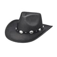 thumbnail image 1 of PEIXUN Women's Big Brim Cowboy Hat Western Bowler Hat, 1 of 3
