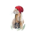 thumbnail image 2 of Loreth, Lanie 12x14 White Modern Wood Framed Museum Art Print Titled - Modern Bunny I, 2 of 4