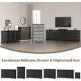 thumbnail image 6 of FANRAL 3 Drawer Farmhouse Nightstand,Wooden Bedside Table with Anti-Tip Safety,Storage End Table for Bedroom Living Room,Black Night Stand, 6 of 6
