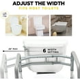 thumbnail image 5 of Toilet Safety Rail - Adjustable Detachable Toilet Safety Frame with Handles Heavy-Duty Toilet Safety Rails Stand Alone - Toilet Safety Rails for Elderly, Handicapped - Fits Most Toilets MedicalKingUsa, 5 of 7