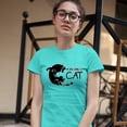 thumbnail image 3 of Tee Hunt My Spirit Animal Is a Cat T-Shirt Cute Kitty Funny Kitten Women's T-Shirt Tee, Light Blue, X-Large, 3 of 5