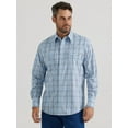 thumbnail image 3 of Wrangler Wrinkle Resist Blue Plaid - Mens Shirt  - 112346246, 3 of 4