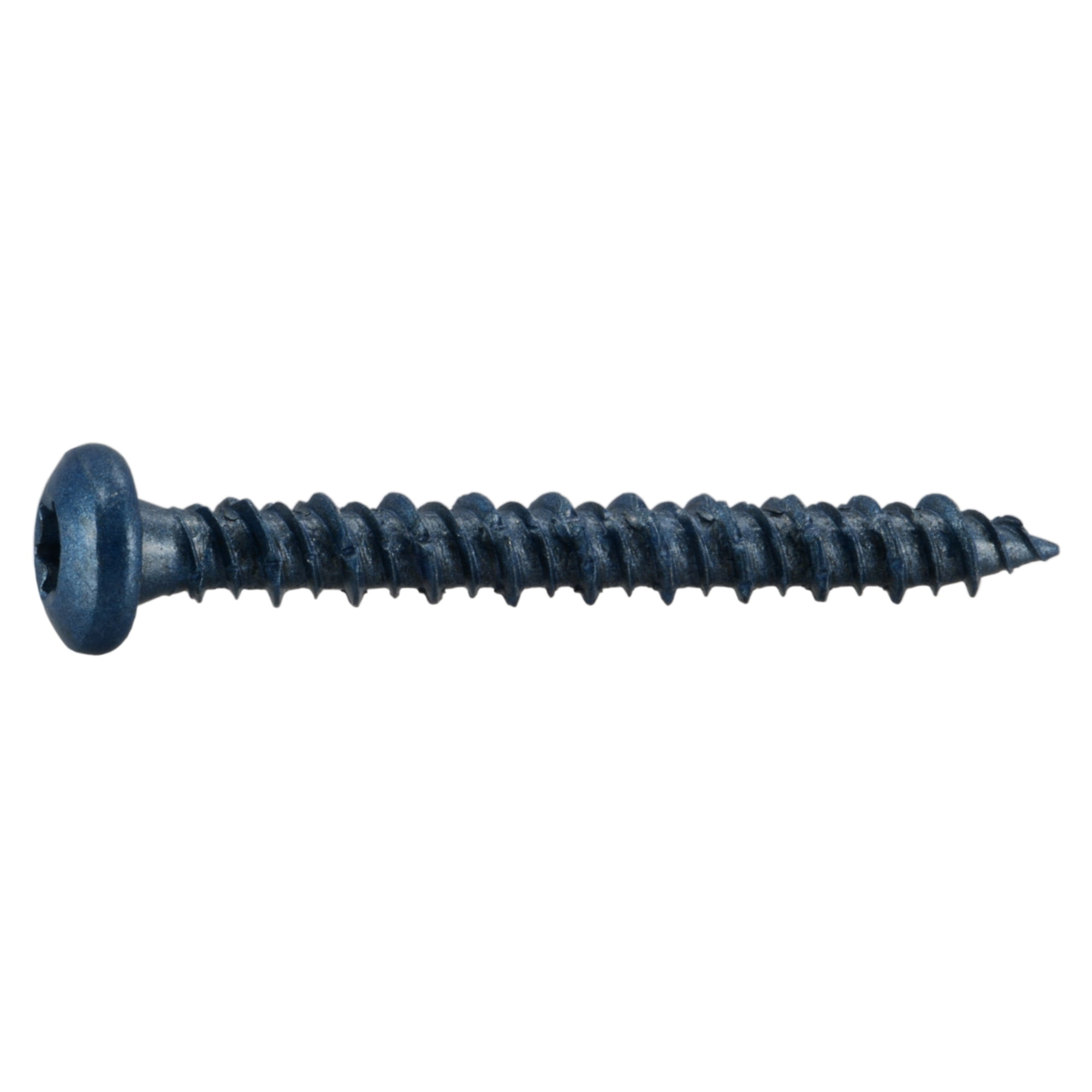 3/16 x 1-3/4 Blue Ruspert Coated Steel Star Drive Pan Head TorqueMaster Masonry Screws