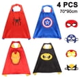 thumbnail image 1 of Juego de 4/6 piezas de capas para niños, juego de capas de satén, disfraces para fiesta de disfraces de dibujos animados Adepaton 2034458-2, 1 of 9
