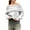 White, variant on Kilaqueen Sweaters for Women Off Shoulder Long Sleeve Ribbed Knit Tops Solid Color Casual Loose Fit Trendy Sweater