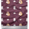 thumbnail image 1 of Soimoi Poly Crepe Fabric Sweet Cat Kids Fabric Prints by Yard 42 Inch Wide, 1 of 3