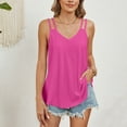 thumbnail image 6 of Drses Women's Tank Tops Women's Summer Fashion Casual Solid V-Neck Sleeveless Casual Loose Blouses Tops Womens Summer Tops, 6 of 6