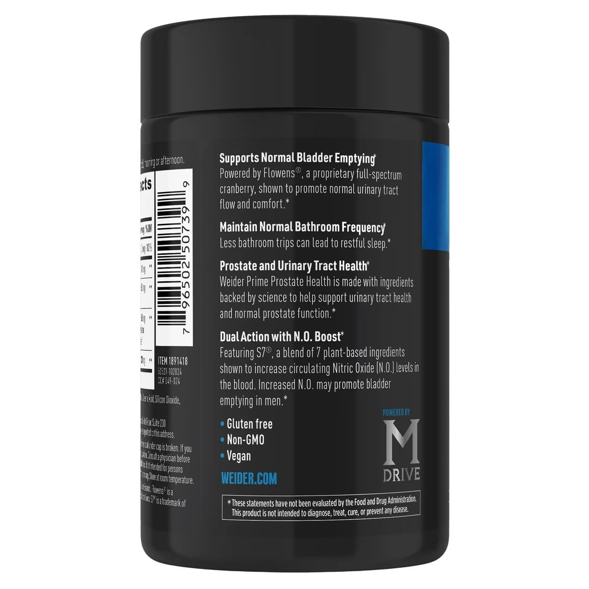 Weider Prime Prostate Health with Saw Palmetto, 120 Capsules
