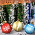 thumbnail image 6 of 4 Pcs 23.6 Inch Giant Inflatable Christmas Ball Christmas Decorations Giant Inflatable Ornaments Outdoor Christmas PVC Inflatable Decorated Ball Inflatable Outdoor Holiday Yard Decorations (Stylish), 6 of 12
