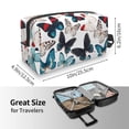 thumbnail image 4 of Goofa Butterfly Printed Toiletry Bag with Handle,Large Capacity Travel Makeup Cosmetic Bag for Women, Carry on Airport Airline Compliant Bag, 4 of 9