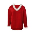 thumbnail image 3 of Women's Christmas Knit Sweater with Faux Trim, 3 of 8