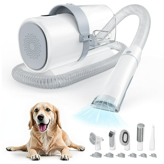 JIOABL Pet Vacuum for Shedding & Grooming Hair, 10kPa Powerful Suction Grooming Kit for Dog Cat