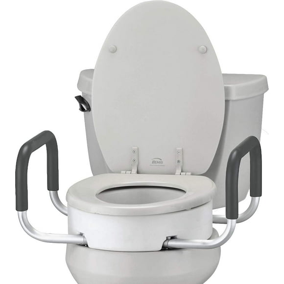 NOVA Medical Products Toilet Seat Riser with Handles, White