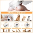 thumbnail image 5 of 2-in-1 Dog and Cat Nail Grinder Clipper 3-Speed Adjustable Electric Grooming Tool with LED Light Quiet Motor USB Rechargeable for Safe Trimming Professional Pet Care, 5 of 6