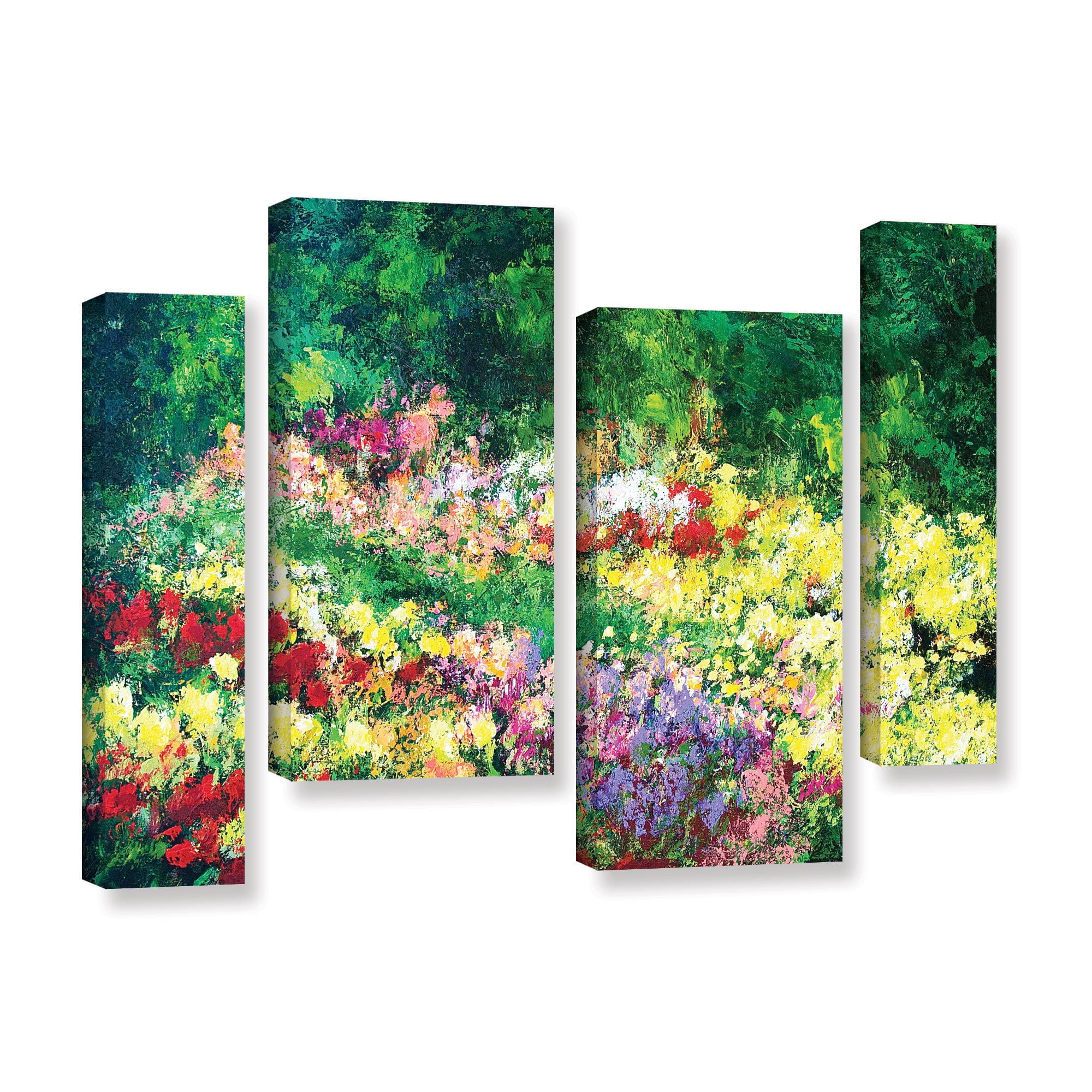 ArtWall Allan Friedlander "Forest Garden" 4-Piece Gallery-wrapped Canvas Staggered Set