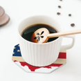thumbnail image 5 of Fuzoiu American Flag Map Print Leather Coasters Set,Drink Coasters Set of 4,for Tabletop Protection, Durable PVC Coasters,Home Décor and Housewarming Gift-Octagon, 5 of 6