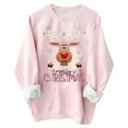 thumbnail image 1 of WEAIXIMIUNG Sweat à Demi-Zip pour Femmes 3TG Sweat de Noël pour Femmes Design Père Noël et Arbre Col Rond, 1 of 4