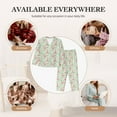 thumbnail image 7 of Lsque leaves bows Pattern Long Sleeve Pajama Set for Women - Soft 2-Piece Sleepwear and Loungewear Set with Pockets, Comfy Nightwear-XX-Large, 7 of 7