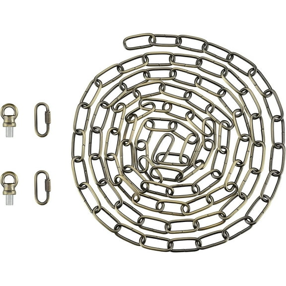 Aspen Creative 21115-51, 10 Feet Heavy Duty Chain & Quick Link Connector n Antique Brass, 9 Gauge