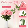 thumbnail image 2 of 20 Pcs Rose Artificial Flowers with Long Stem Realistic Silk Roses Bulk Real Touch Plastic Bouquet of Roses for Home Bridal Wedding Party Table Centerpieces Decorations (Black), 2 of 5