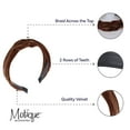 thumbnail image 4 of Motique Accessories 1.5 Inch Velvet Braid Headband Women and Girls Hair Band (Brown), 4 of 5