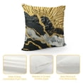 thumbnail image 4 of YINGXI Black Grey Gold Throw Pillow Covers Gold Foil Stamping Pillow Cases Decorative Cushion Cases for Sofa Living Room 18x18in, 4 of 5