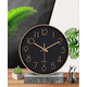 thumbnail image 3 of Reloj De Pared Decorativo Moderno Belug 3D Cuarzo Negro Manecillas doradas, 3 of 5