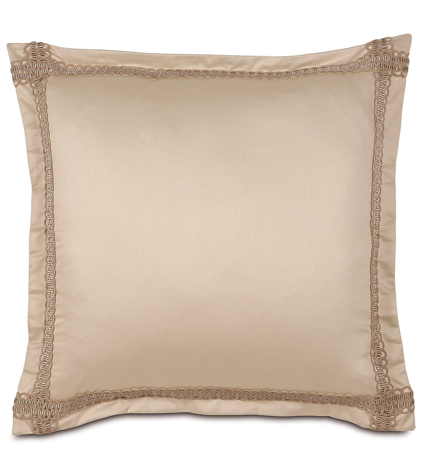 27"x27" Lancaster Ivory Glam Euro Sham Pillow Cover
