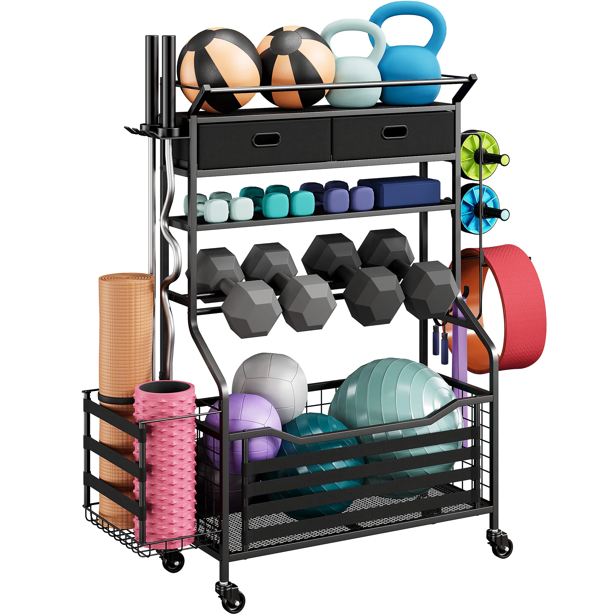 GymChoice Dumbbell Rack,Home Gym Storage Rack for Dumbbells Kettlebells