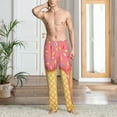 thumbnail image 5 of Uemuo Pink Ice Cream Pattern Men's Wide Leg Palazzo Lounge Pants with Pockets Light Weight Loose Comfy Casual Pajama Pants-X-Large, 5 of 9
