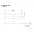 thumbnail image 5 of Kingston Brass Concord Dual 24 Inch Wall Mounted Towel Bar in Polished Chrome, 5 of 5