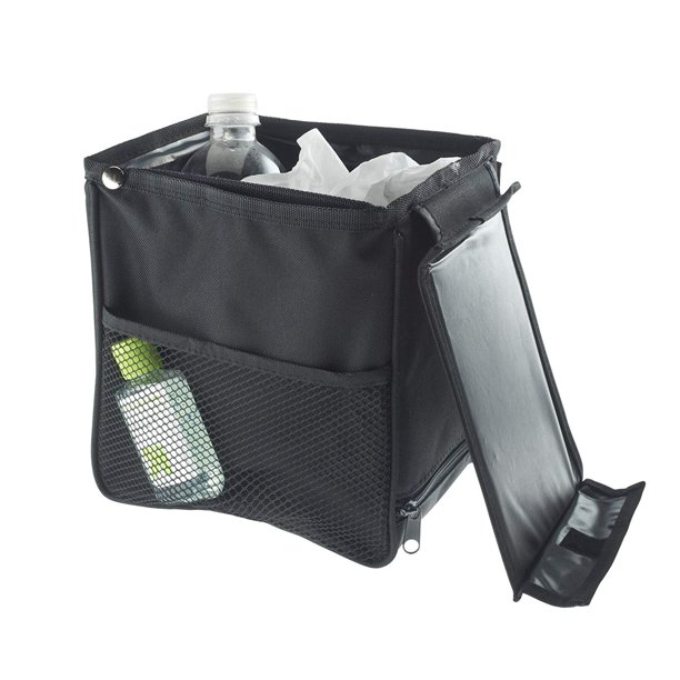 TrashStand Leakproof and Weighted Car Trash Basket Compact Size, TIP