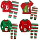 thumbnail image 3 of Pijamas para bebés y niñas, trajes de Navidad, 100% algodón, camiseta, pantalones, ropa de dormir, camisón, Tops X'mas, 3 of 4