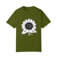 thumbnail image 2 of NAMTYQX Graphic Tees for Women Trendy Short Sleeve Plus Size Stretchy Fashion Cool Round Neck Boxy Fit Printed Print Cute Summer Tops for Women Army Green Size M, 2 of 4