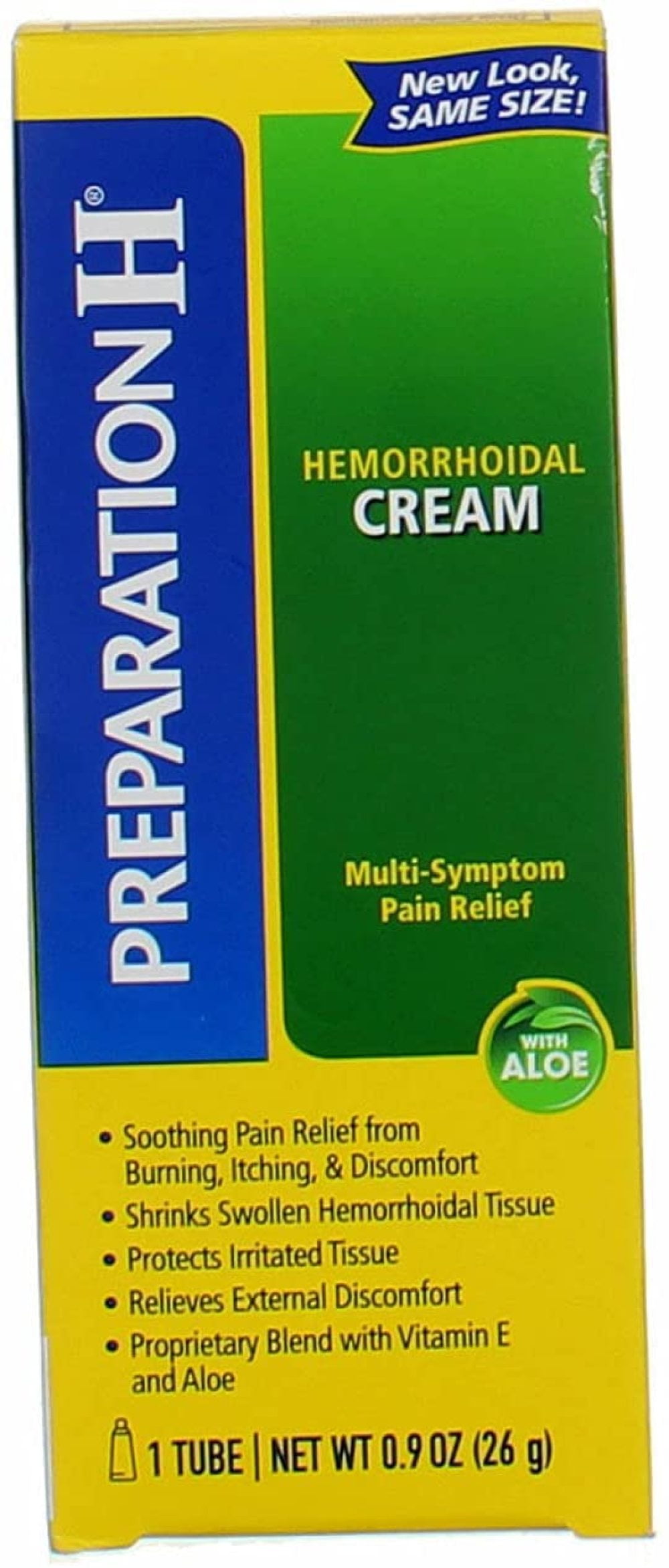 Preparation H Hemorrhoidal Cream, Maximum Strength 0.9 oz (26 g) Pack of 4