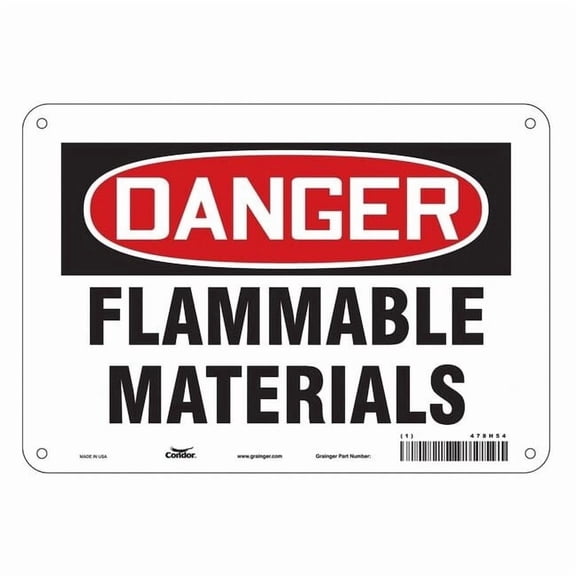 Condor Danger Sign,10" Wx7" H,0.032" Thickness, 478H54 478H54