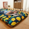 thumbnail image 6 of Japanese Futon Mattress, Full Size Foldable Thick Tatami Floor Mat Portable Sleeping Mat with Lemon Pattern for Camping, Dormitory, Dark Blue, 6 of 7