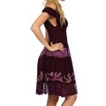 thumbnail image 4 of Olivia Gypsy Boho Peasant Batik Dress - Eggplant - One Size, 4 of 4